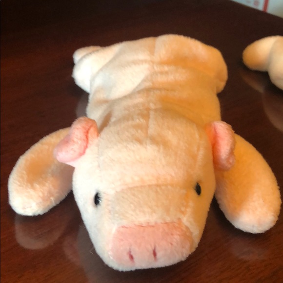 EUC Pig (Squealer) & Pug (Pugsly) Beanie Babies - Picture 2 of 15